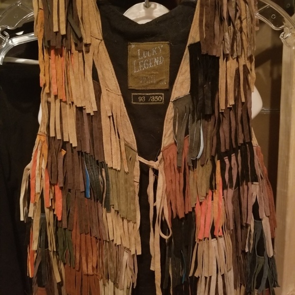 Lucky brand RARE suede fringe vest small - Picture 6 of 6